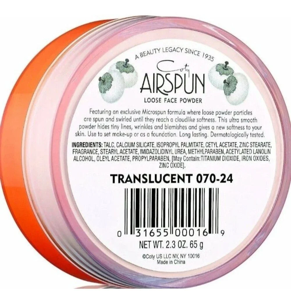 ORIGINAL Formula TALC Airspun Loose Face Powder Coty Translucent 070-24 New